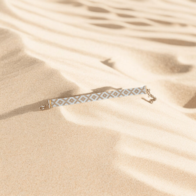Bracelet fin tons blanc er or rose
