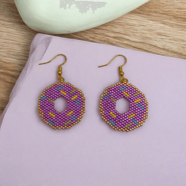 Boucles d'oreilles Donut's colorées