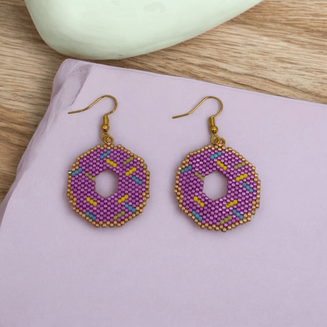 Boucles d&#039;oreilles Donut&#039;s colorées