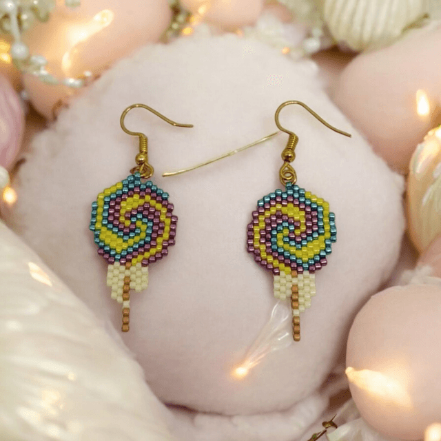 Boucles d&#039;oreilles sucettes colorées